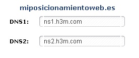 DNS miposicionamientoweb.es