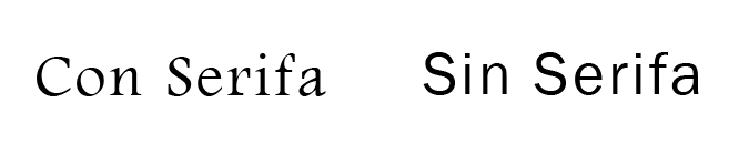 Diferencias de tipografías con y sin serifa