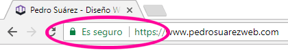 Candado verde con HTTPS activado