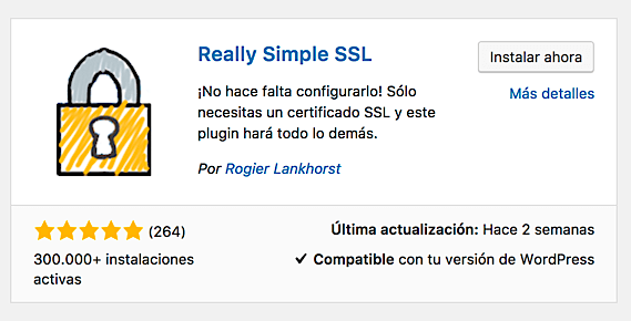 Redirección a HTTPS mediante Really Simple SSL