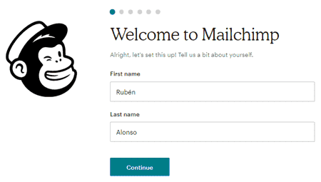 Nombre y apellido en MailChimp