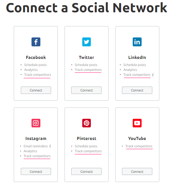 Conectar los perfiles de redes sociales