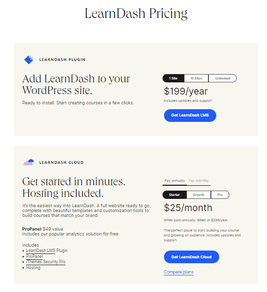 Nuevos precios de LearnDash