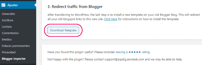 Redirección de tráfico desde Blogger a WordPress